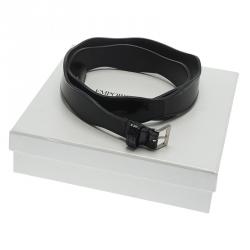 مملوكة مسبقًا Emporio Armani Black Patent Wavy Belt 105 CM