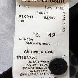 Pre Owned Emporio Armani Monochrome Dot Printed Silk Chiffon Halter Top M