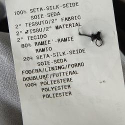 Pre Owned Emporio Armani Monochrome Dot Printed Silk Chiffon Halter Top M