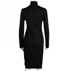 Pre Owned فستان أمبوريو أرماني أكمام طويلة رقبة مرتفعة أسود M