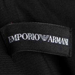 Pre Owned فستان أمبوريو أرماني أكمام طويلة رقبة مرتفعة أسود M