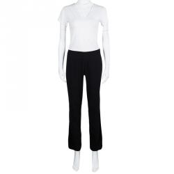 Pre Owned Emporio Armani Black Loose Fit Pants L