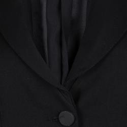 Pre Owned Emporio Armani Black Wool Notched Collar Tailored Blazer S