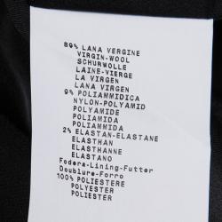 Pre Owned Emporio Armani Black Wool Notched Collar Tailored Blazer S