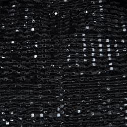 Pre Owned Emporio Armani Black Textured Dotted  Jacket M