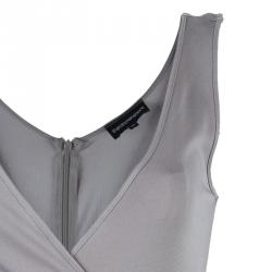 Pre Owned Emporio Armani Taupe Sleeveless Dress S
