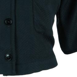 Pre Owned Emporio Armani Black Short Sleeve Jacket S