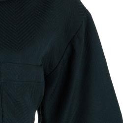 Pre Owned Emporio Armani Black Short Sleeve Jacket S