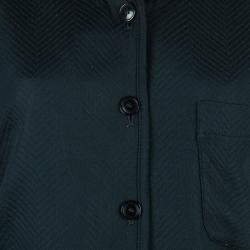 Pre Owned Emporio Armani Black Short Sleeve Jacket S