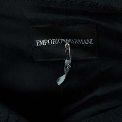 Pre Owned Emporio Armani Black Short Sleeve Jacket S