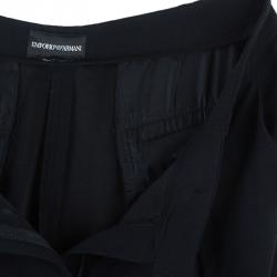 Pre Owned Emporio Armani Black Formal Trousers L