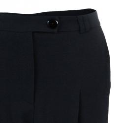 Pre Owned Emporio Armani Black Formal Trousers L