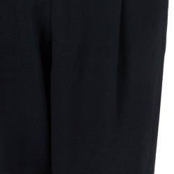 Pre Owned Emporio Armani Black Formal Trousers L