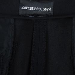 Pre Owned Emporio Armani Black Formal Trousers L