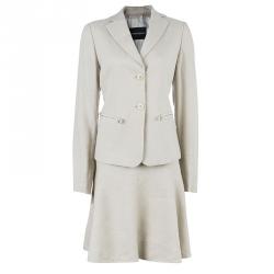 Pre Owned Emporio Armani Beige Skirt Suit M