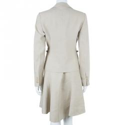 Pre Owned Emporio Armani Beige Skirt Suit M
