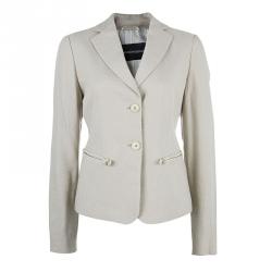 Pre Owned Emporio Armani Beige Skirt Suit M