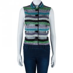 Pre Owned Emporio Armani Beaded Sleeveless Top S