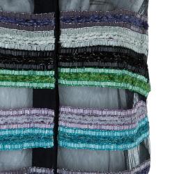 Pre Owned Emporio Armani Beaded Sleeveless Top S