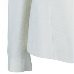 Pre Owned Emporio Armani Cream Fitted Blazer L