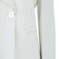 Pre Owned Emporio Armani Cream Fitted Blazer L