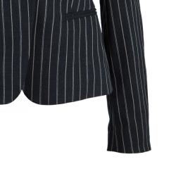 Pre Owned Emporio Armani Black Striped Pant Suit S
