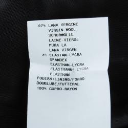 Pre Owned Emporio Armani Black Striped Pant Suit S