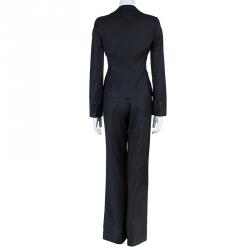Pre Owned Emporio Armani Charcoal Pant Suit S