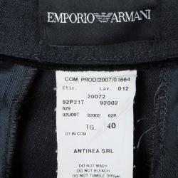 Pre Owned Emporio Armani Charcoal Pant Suit S
