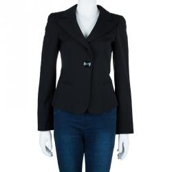 Pre Owned Emporio Armani Black Tailored Blazer S