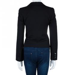 Pre Owned Emporio Armani Black Tailored Blazer S