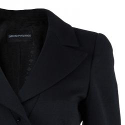 Pre Owned Emporio Armani Black Tailored Blazer S