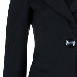Pre Owned Emporio Armani Black Tailored Blazer S