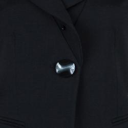 Pre Owned Emporio Armani Black Tailored Blazer S