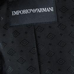 Pre Owned Emporio Armani Black Tailored Blazer S