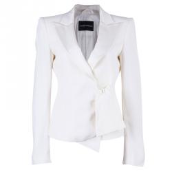 Pre Owned Emporio Armani White Tailored Blazer M