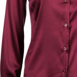 Pre Owned Emporio Armani Red Silk Blouse S