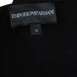 Pre Owned Emporio Armani Black Embellished Cardigan S