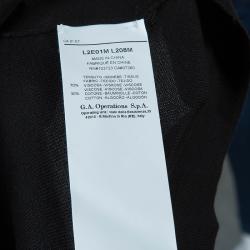 Pre Owned Emporio Armani Black Embellished Cardigan S