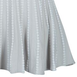 Pre Owned Emporio Armani Cream Textured Top S