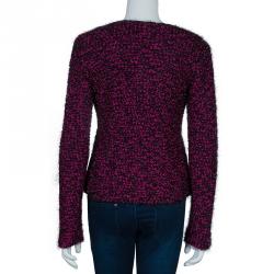 Pre Owned Emporio Armani Pink and Black Cardigan S