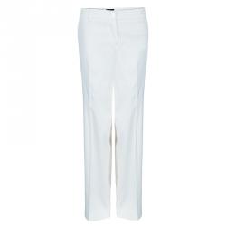 Pre Owned Emporio Armani White Trousers L