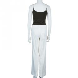 Pre Owned Emporio Armani White Trousers L