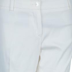 Pre Owned Emporio Armani White Trousers L