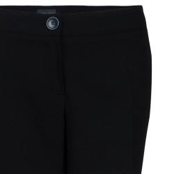 Pre Owned Emporio Armani Black Tailored Trousers L