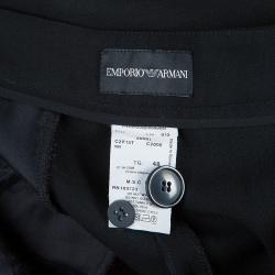 Pre Owned Emporio Armani Black Tailored Trousers L