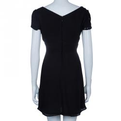 Pre Owned Emporio Armani Black Sequin Cocktail Dress M