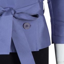 Pre Owned Emporio Armani Lilac Double Breasted Belted Jacket S