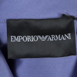 Pre Owned Emporio Armani Lilac Double Breasted Belted Jacket S