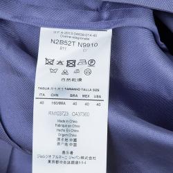 Pre Owned Emporio Armani Lilac Double Breasted Belted Jacket S